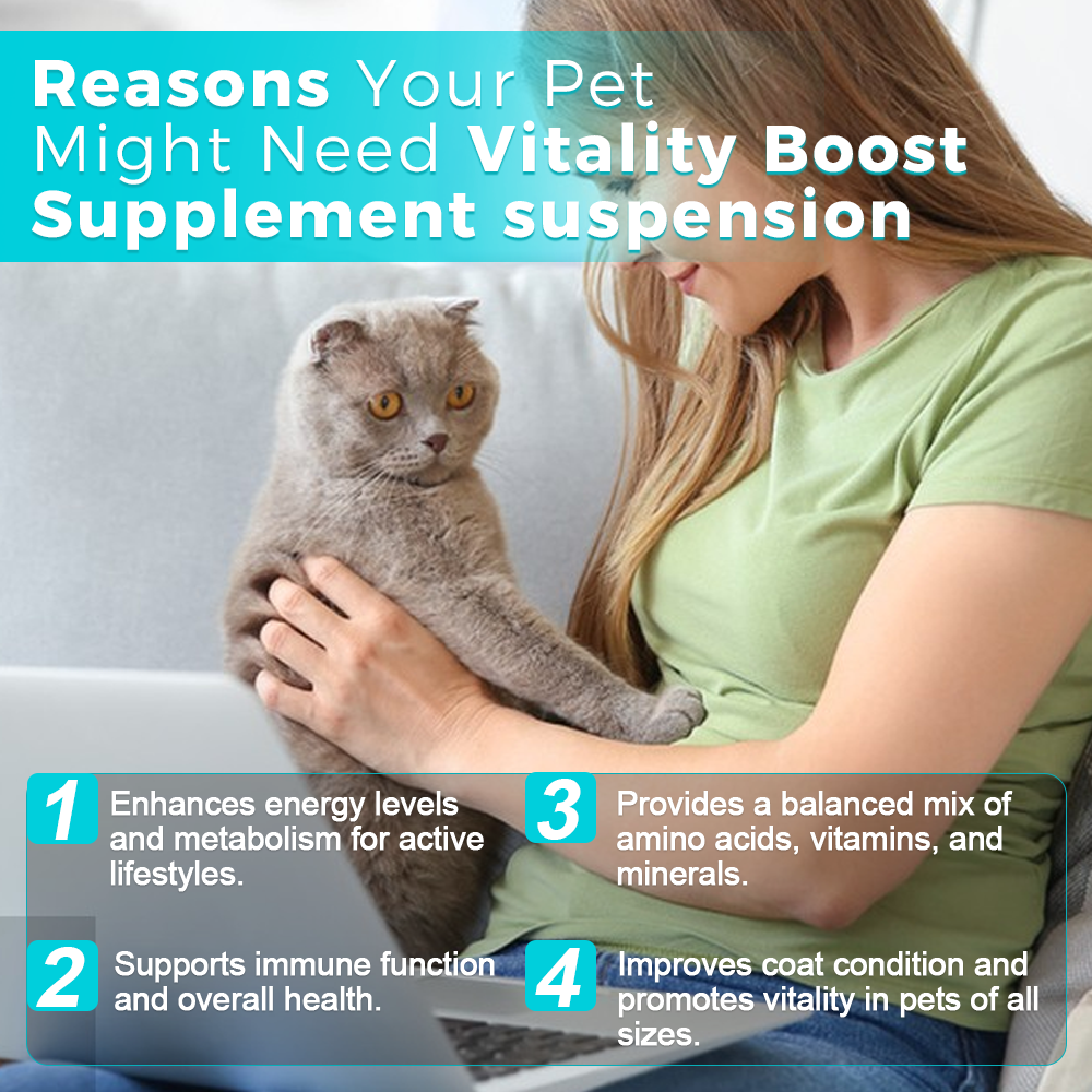 Vitality Boost Liquid Supplement for Pets | Energy & Health Support